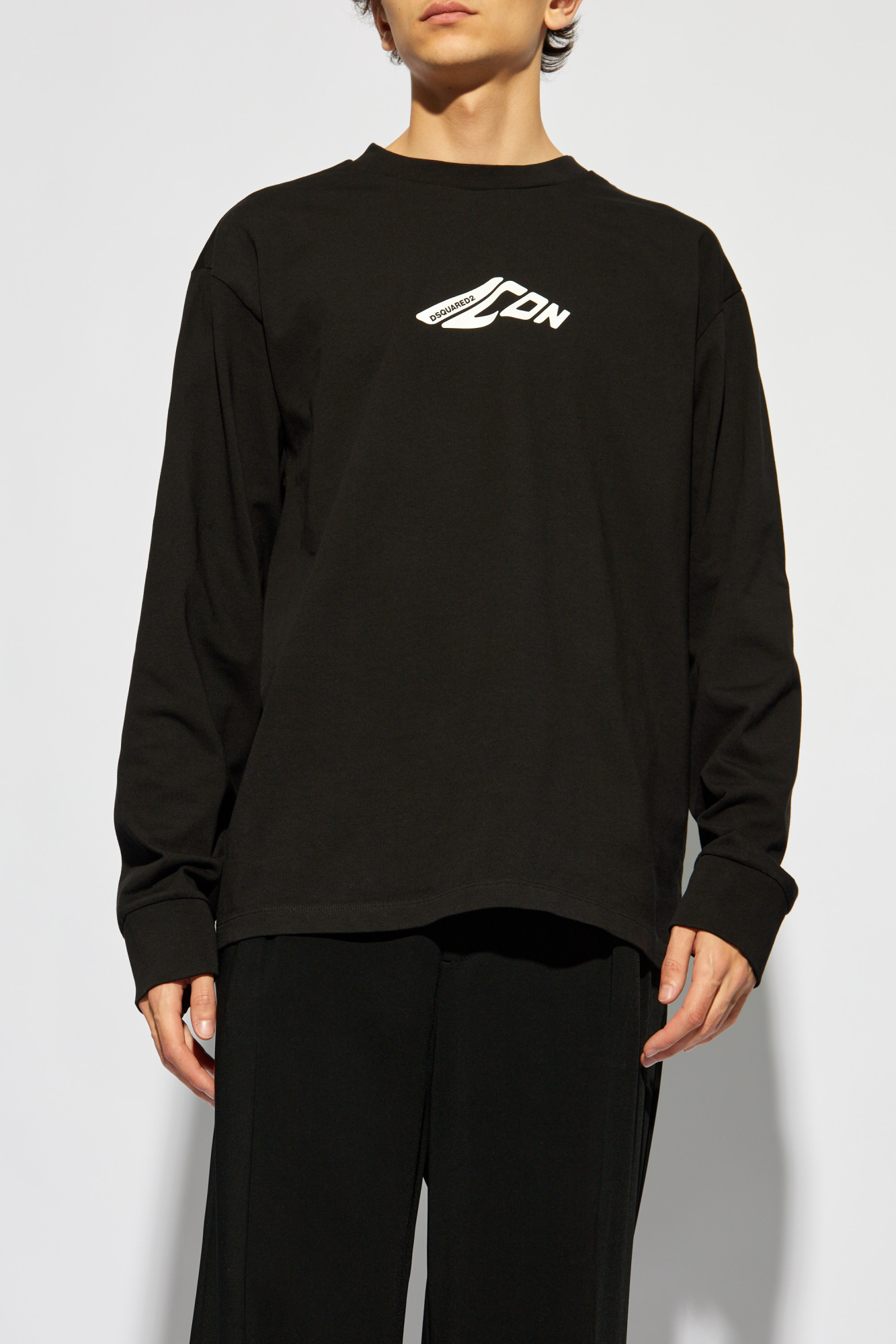 トップス DSQUARED2 long sleeve cut and sew BLACK Dsquared Long Sleeve Cut And Sew M | eBay